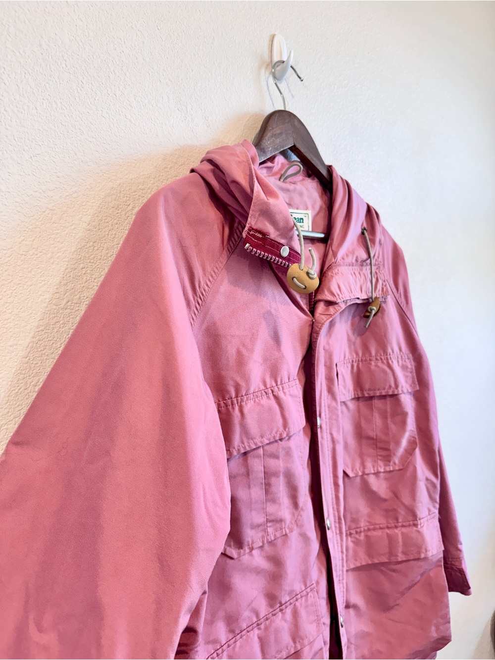L.L.Bean Baxter State Parka Medium Vintage Pink Gorpcore Utility Rain Jacket J14 - Picture 3 of 9
